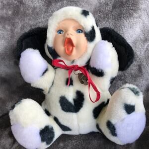 Geppedo Cuddle Kids Doll Dannie Dalmatian 8" Porcelain Doll Puppy Costume